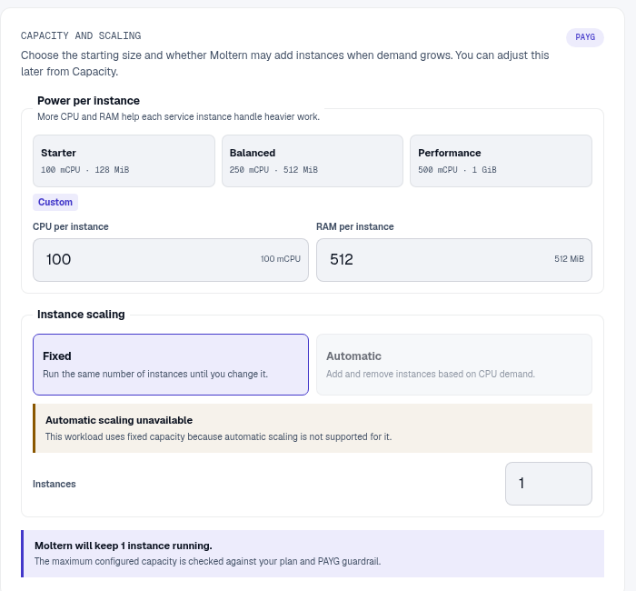 Docusaurus deployment options and capacity preview