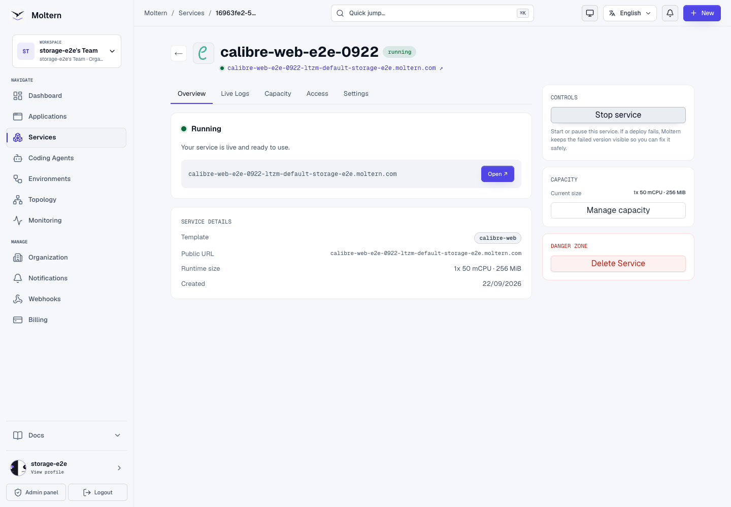Running Calibre-Web service after a complete runtime replacement