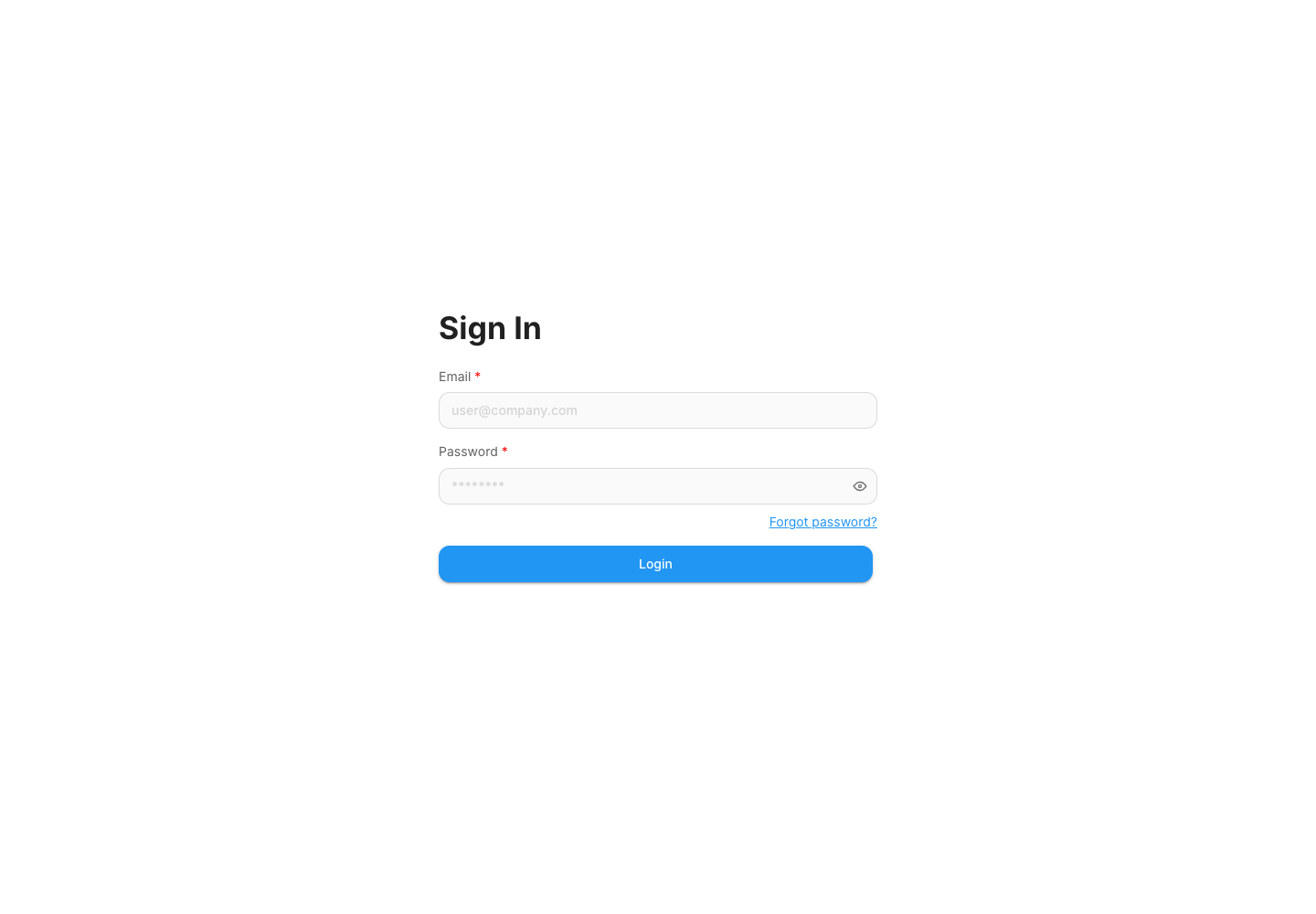 Protected Flowise sign-in page